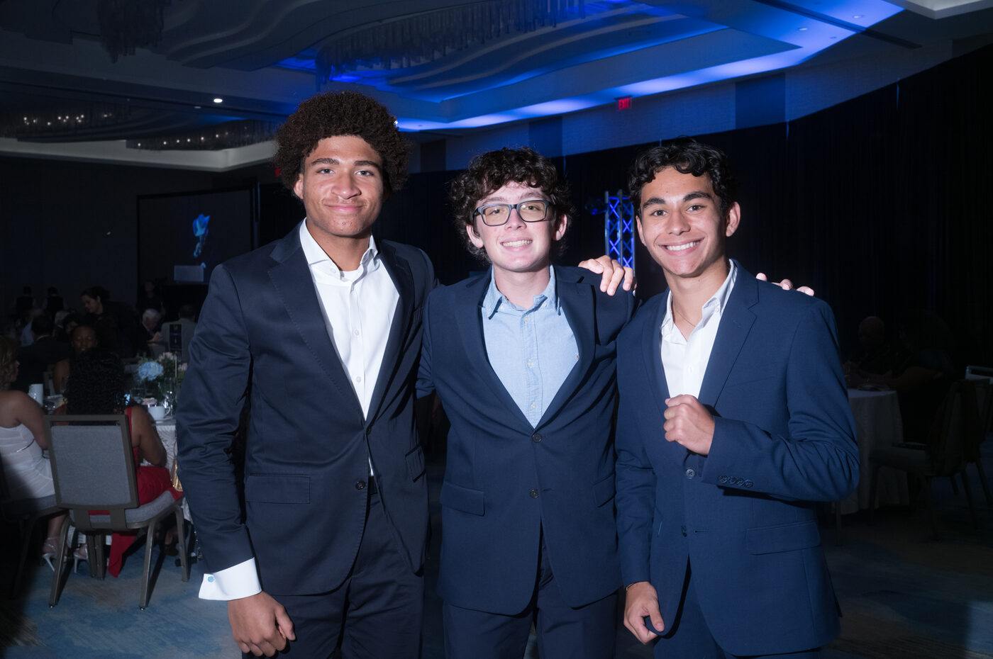 Three HTA junior players at the gala