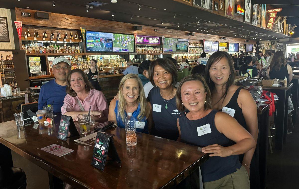 HTA members at the bar for the U.S. Open final watch party