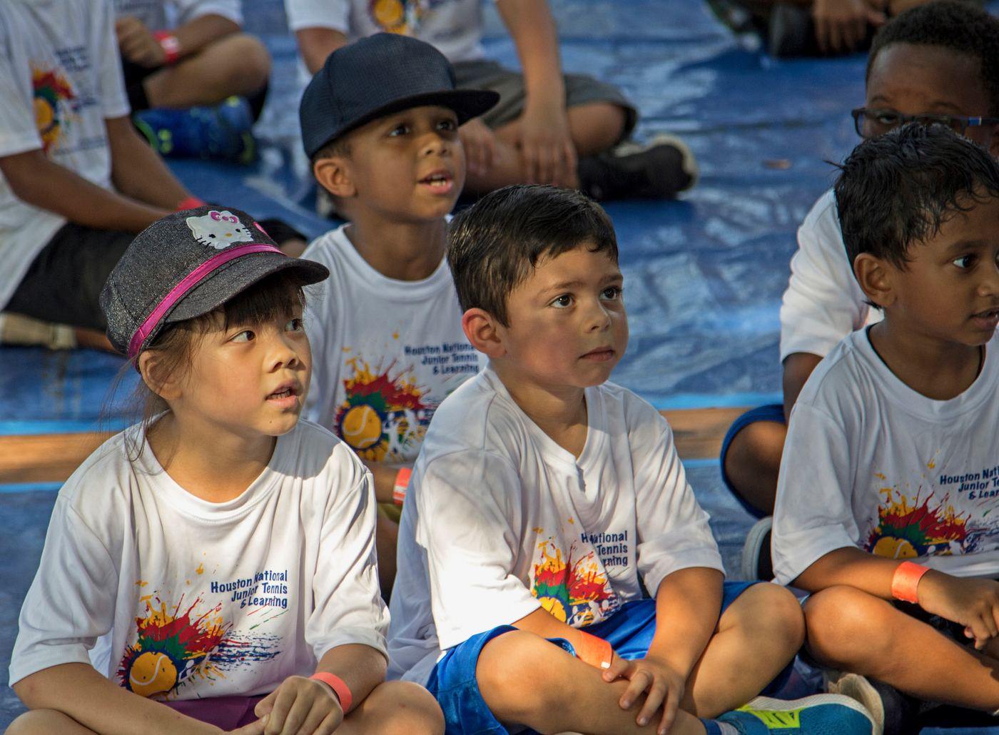 Young players sitting together between rotations
